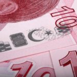 Immagine di banconote e monete in Lire italiane con grafico di valore attuale.